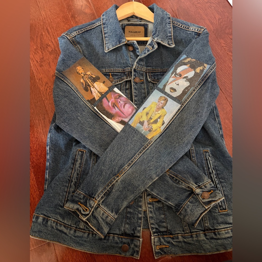 David Bowie handmade / upcycled Denim Jacket - Picture 13 of 14